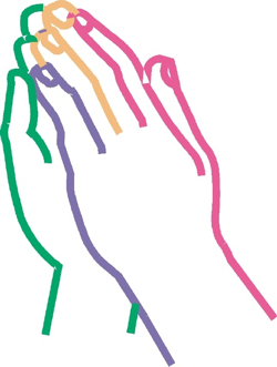 Children S Praying Hands Clipart.