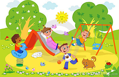 Playground Stock Illustrations.