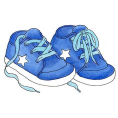 Childrens shoes clipart.