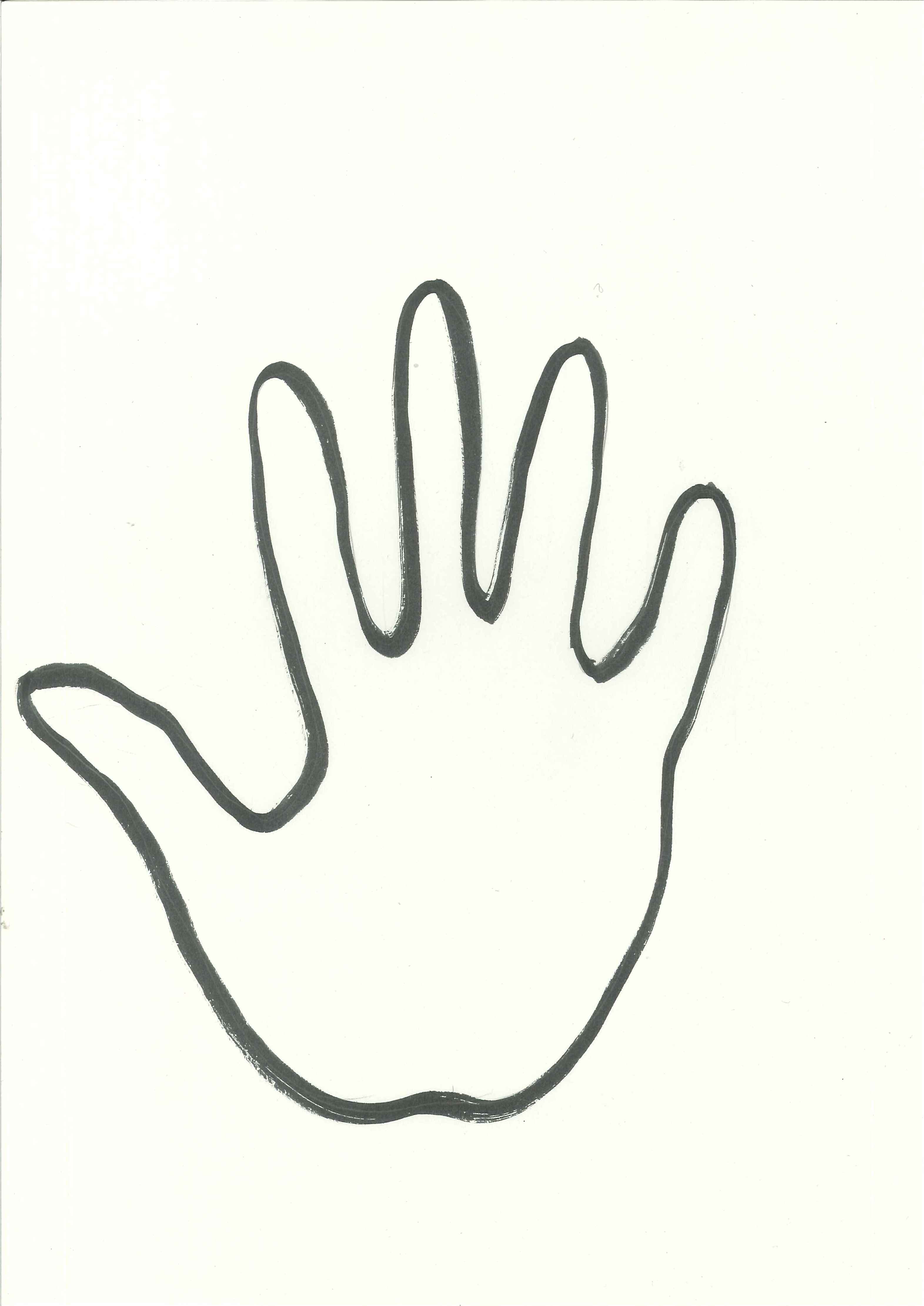 Handprint outline clipart