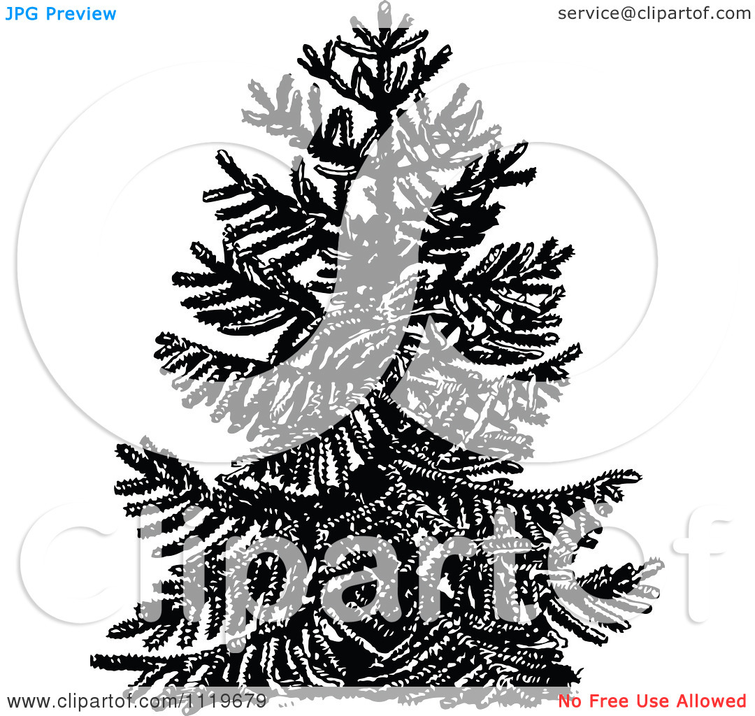 Clipart Of A Retro Vintage Black And White Chile Pine Monkey.
