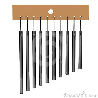 3d Render Wind Chimes Stock Illustrations.