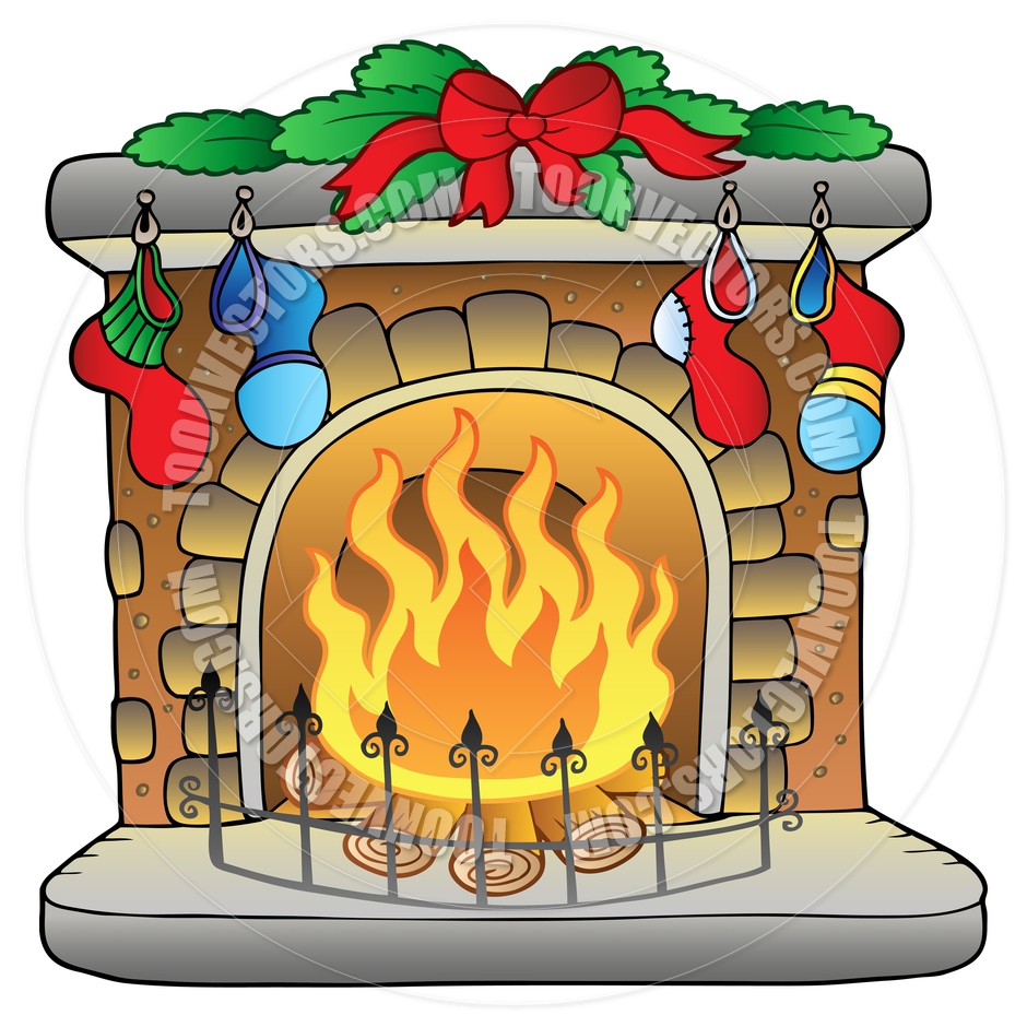 Christmas chimney clipart.