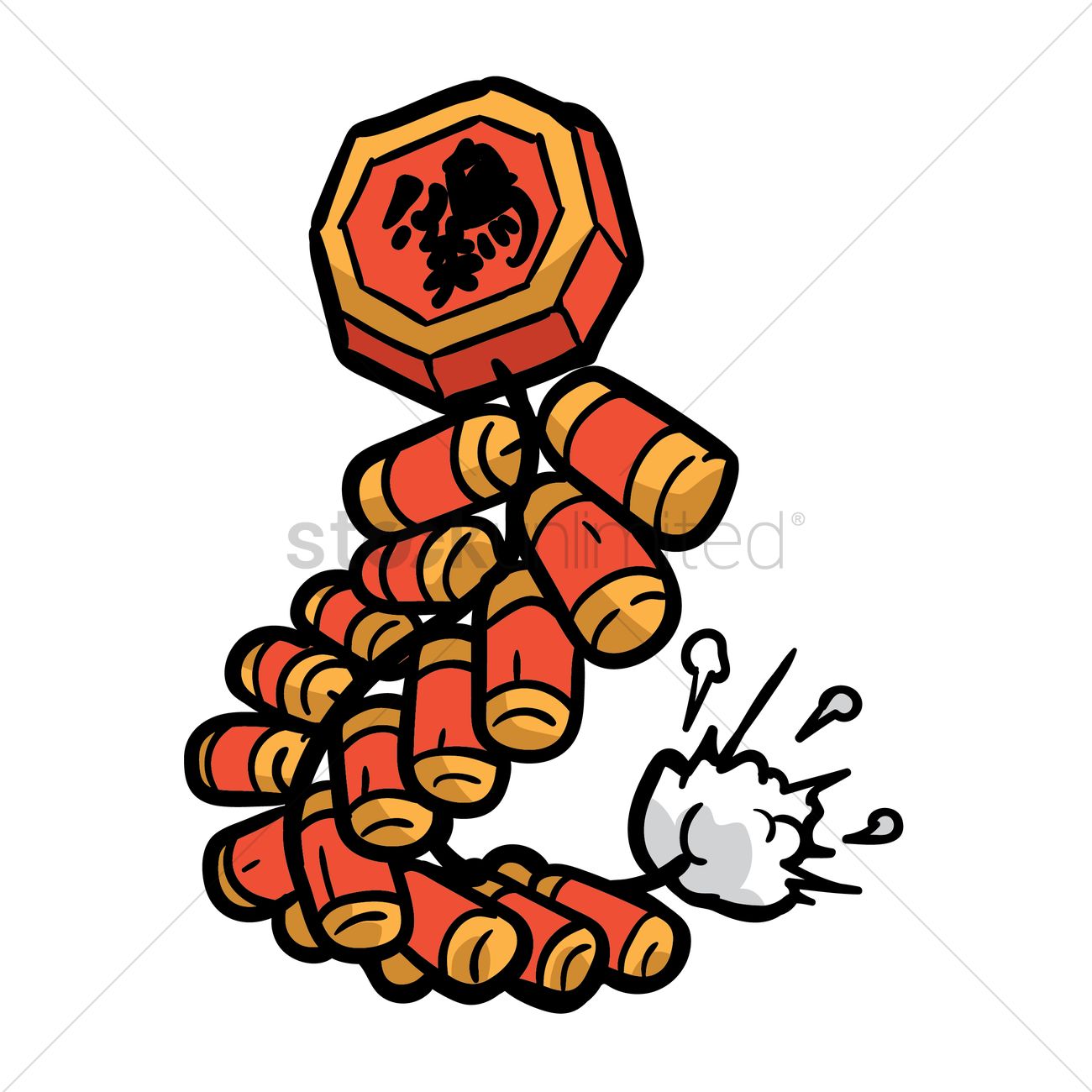 Chinese firecrackers Vector Image.