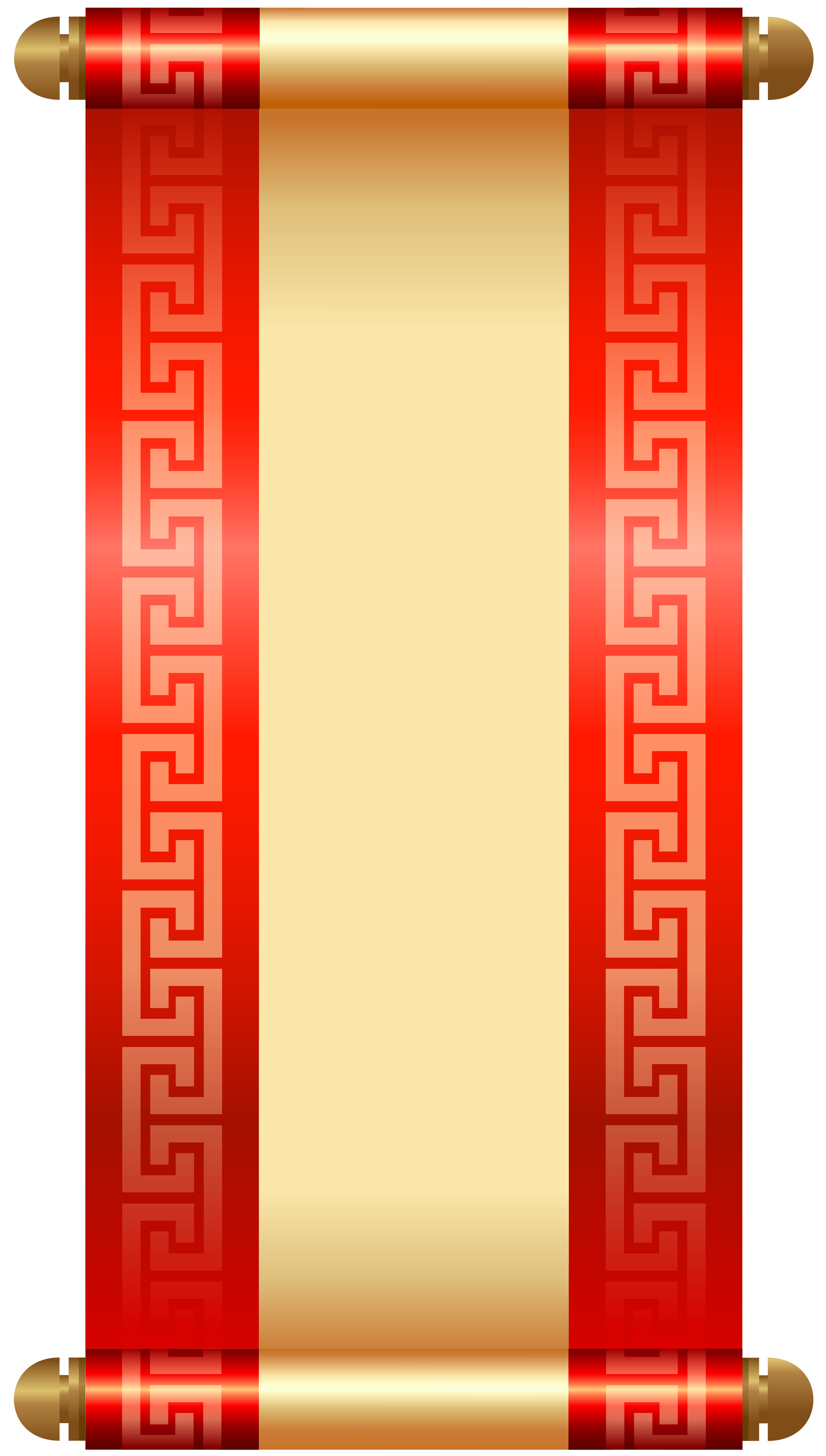 Chinese Scroll PNG Clip Art.
