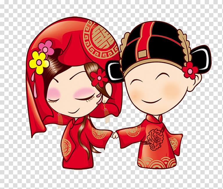 Wedding invitation Chinese marriage, wedding transparent.