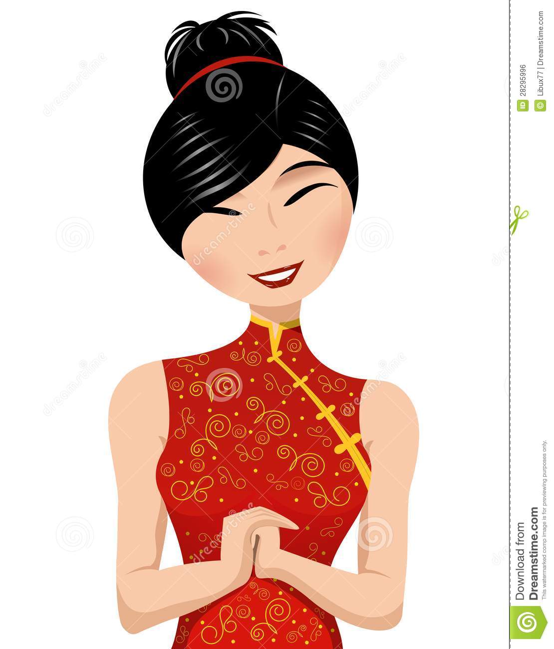Chinese Woman Clipart.