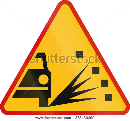 Loose Chippings Sign Stock Photos, Royalty.