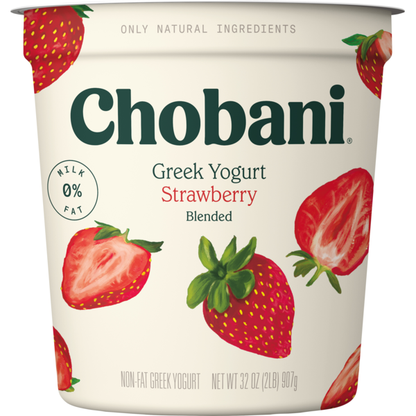 Chobani Strawberry Blended 0% Milkfat Greek Yogurt (32 oz) from.