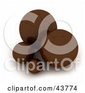Clipart Illustration of a Chocolate Cow With Milk Chocolate Balls.