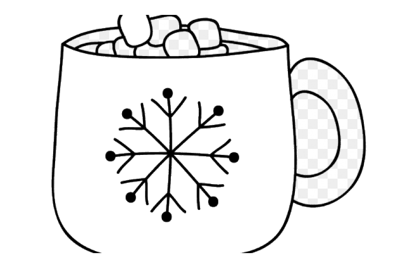 Hot Chocolate X Clipart Steam Black And White Transparent Png.