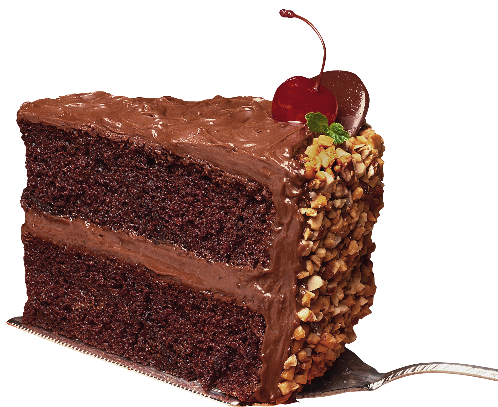 Slice of Chocolate Cake PNG Picture.