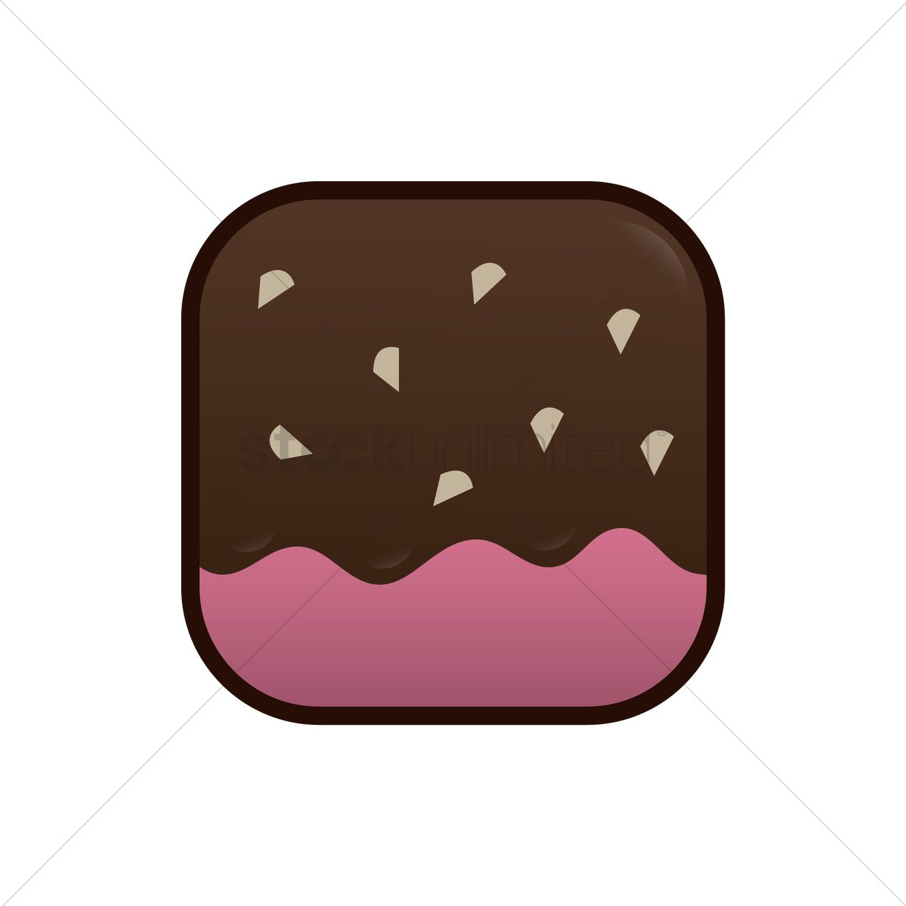 Ice cream bar with chocolate coating Vector Image.