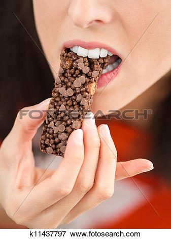 Picture of Chocolate flavor in mouth k11437797.