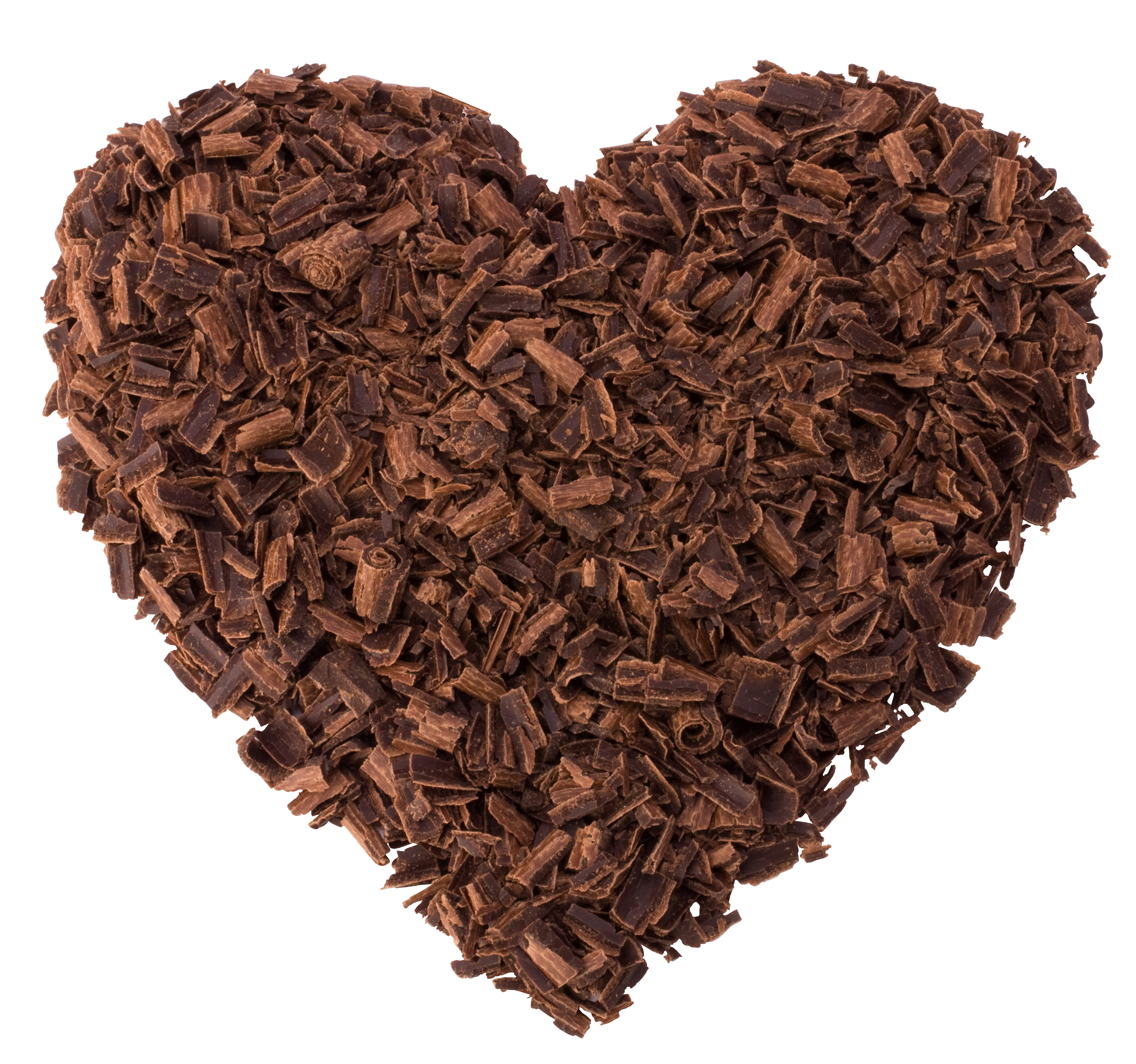 Chocolate Curls Heart PNG Picture.