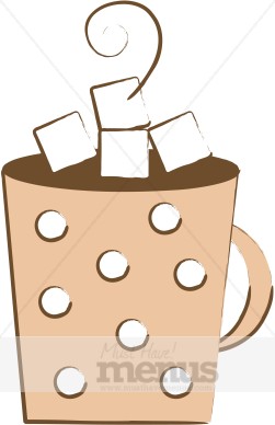 Hot Cocoa With Marshmallows Clipart.