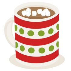 Hot chocolate with marshmallows clip art.