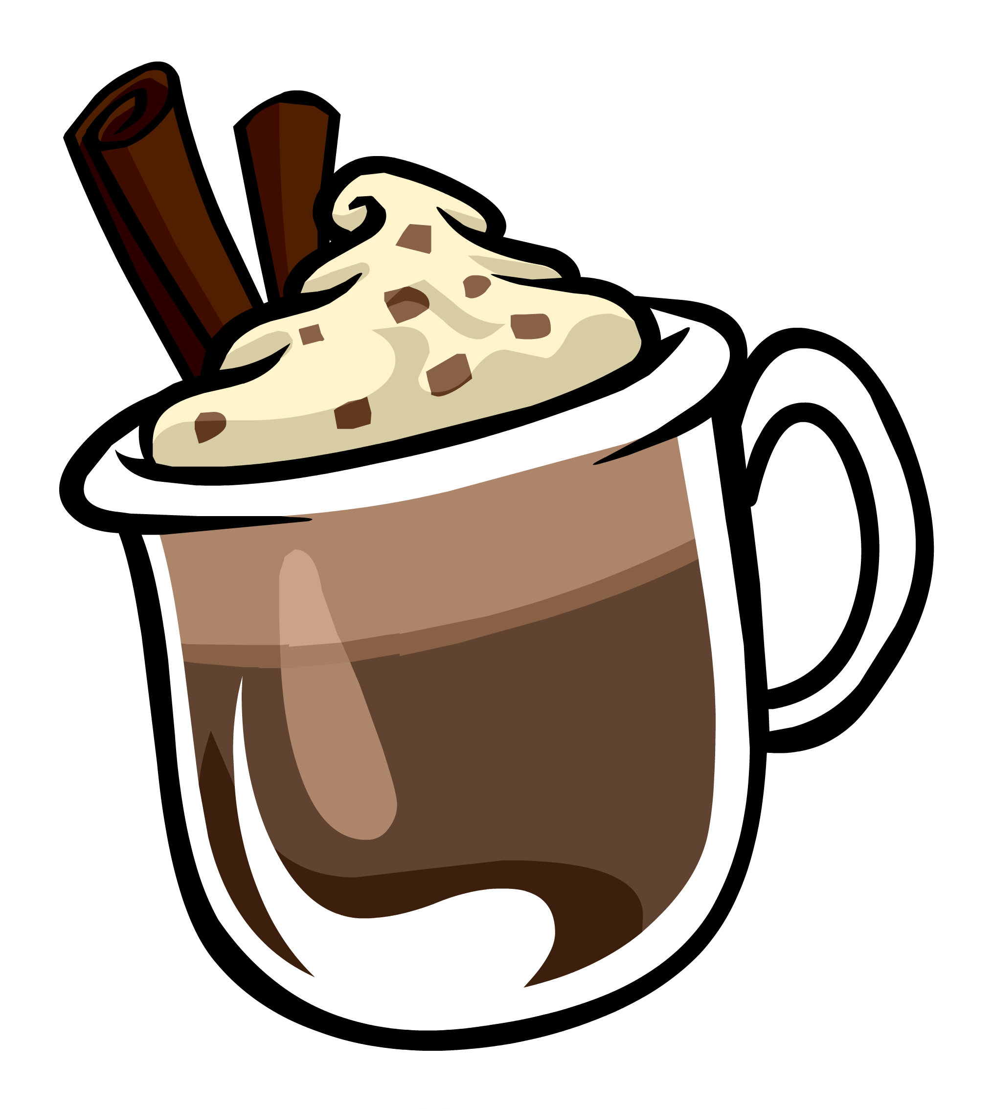 Hot chocolate with marshmallows clip art.