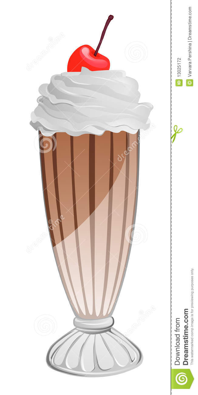 Chocolate milkshake stock vector. Illustration of milk.