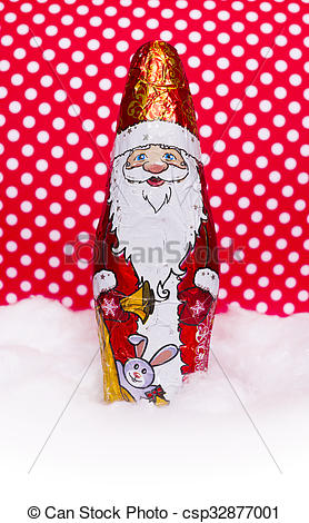 Stock Photography of Chocolate Santa Claus.