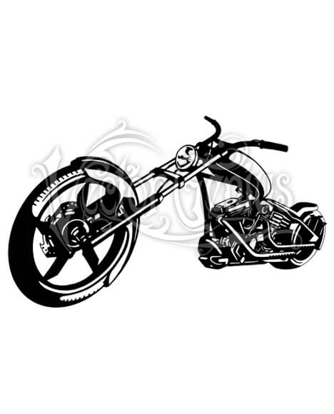 Dynamic Chopper Motorcycle ClipArt.