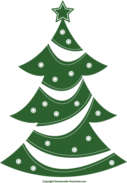 Black Christmas Tree Graphic.