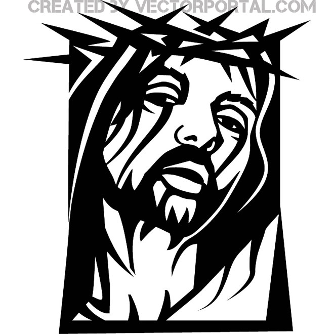 Jesus Christ Clip Art Graphics Free Vector.
