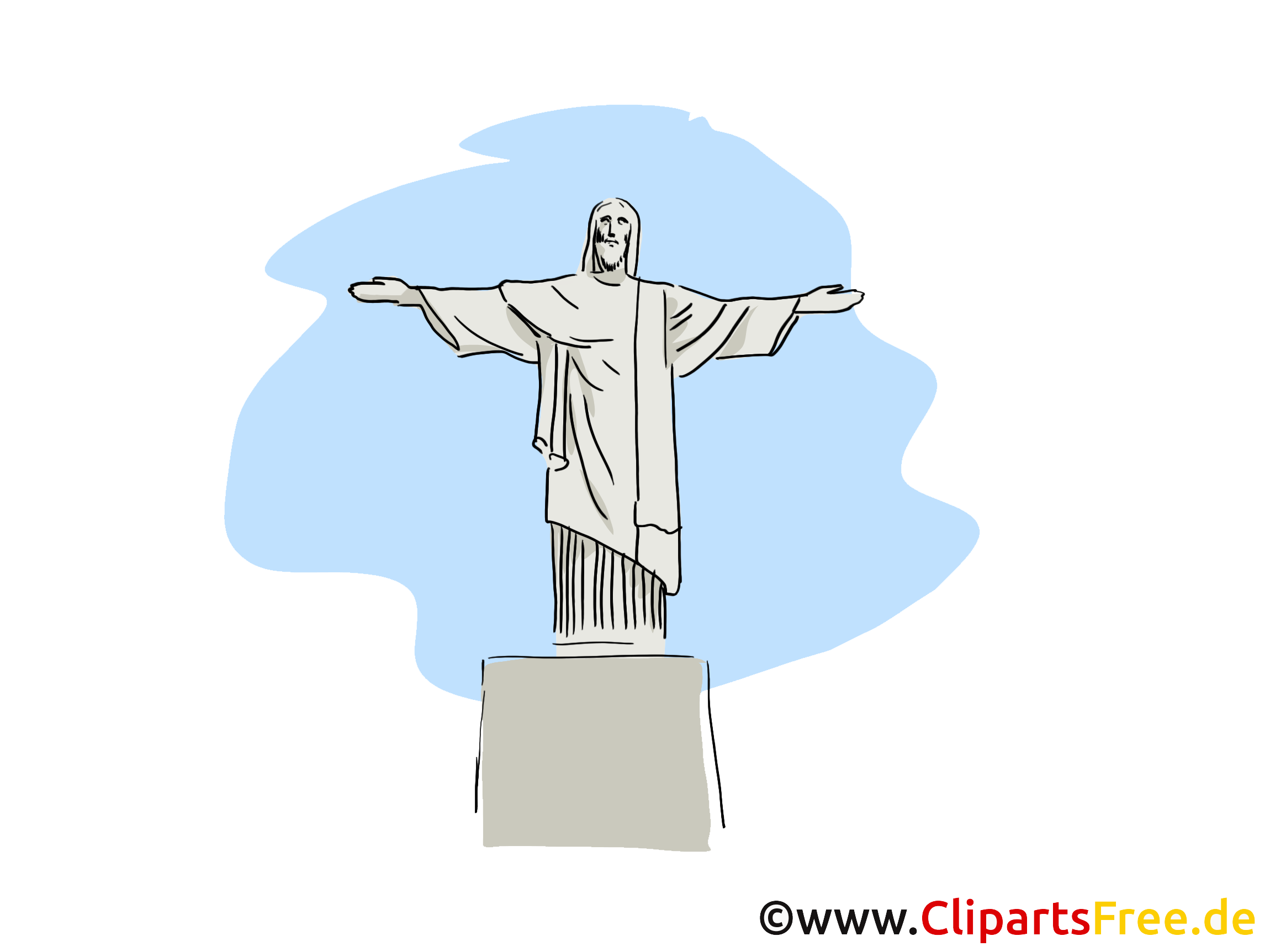Cristo Redentor Clip Art, Bild, Cartoon.