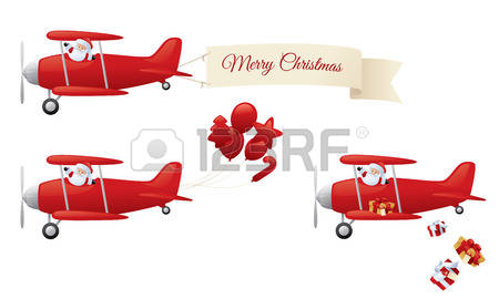 1,228 Christmas Airplane Stock Vector Illustration And Royalty.