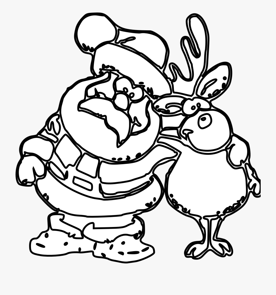 Clip Art Black And White Reindeer Clipart.