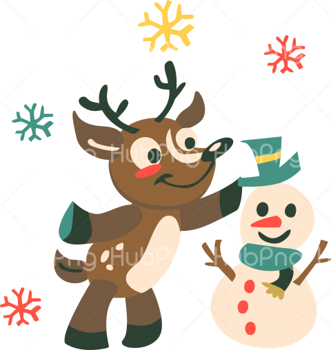christmas png cartoon deer reindeer clipart Transparent.