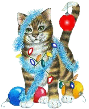 Christmas Cat Clipart.