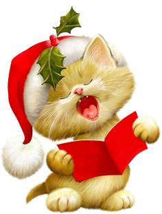 Christmas Cat Clipart.