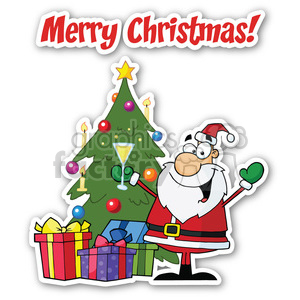 merry christmas sticker cheers clipart. Royalty.