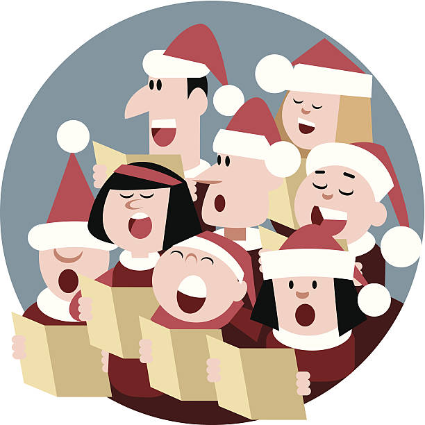 Best Christmas Choir Illustrations, Royalty.