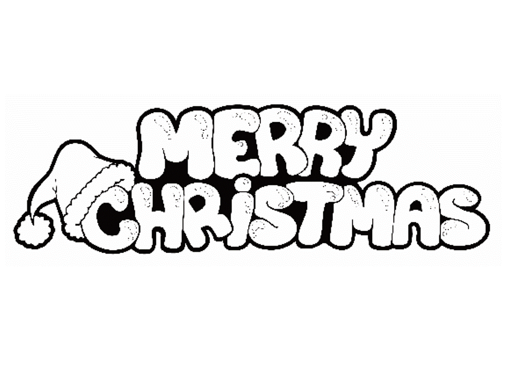 Clipart Merry Christmas Images Black And White.
