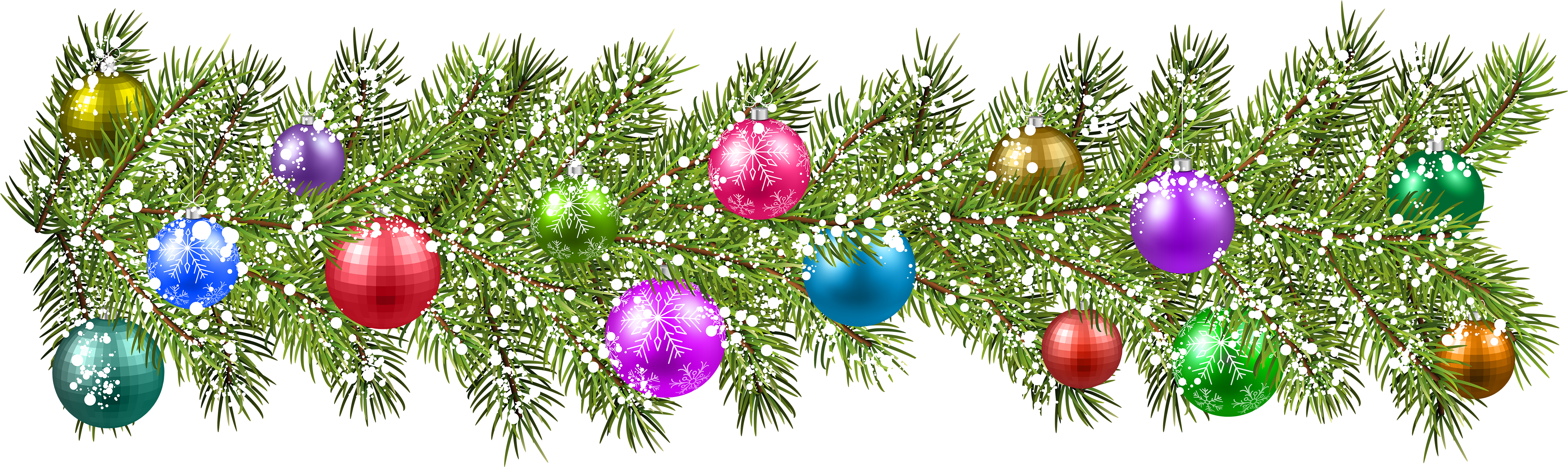Pine Branch Branches Pine Garland Christmas Clipart.