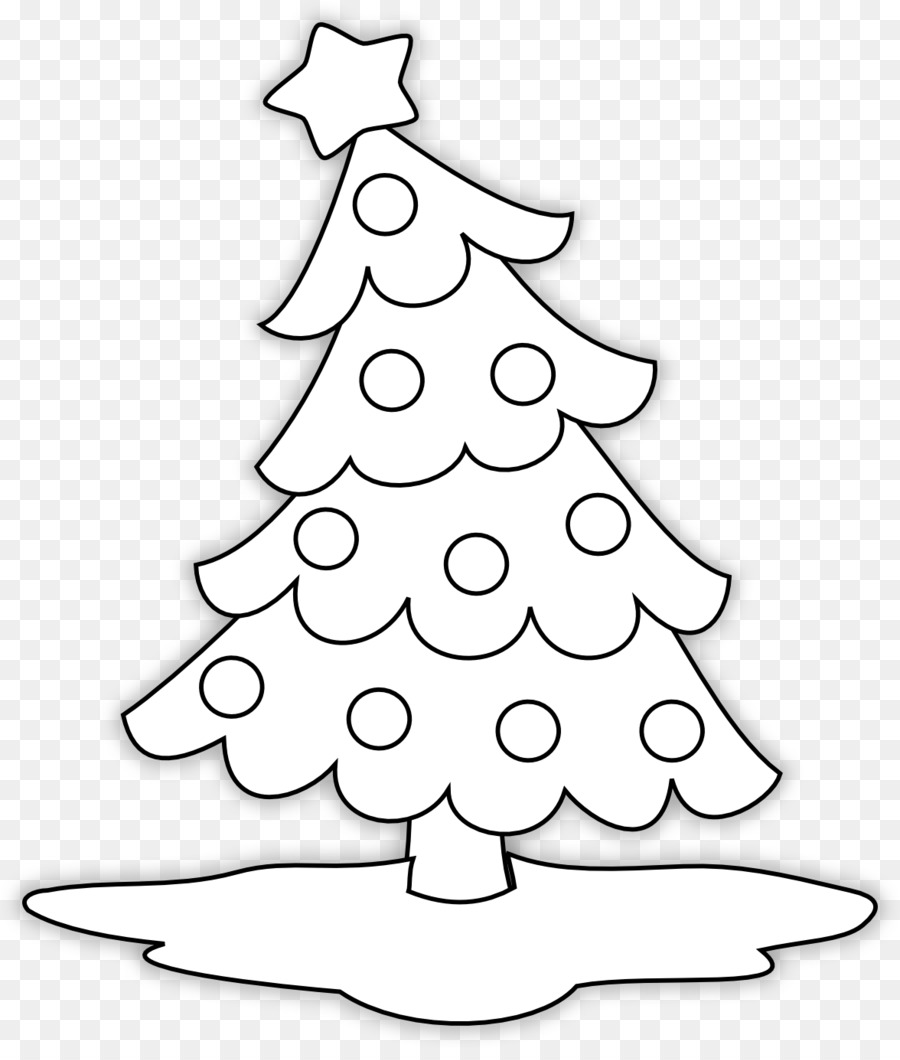 Christmas Tree Line Drawing clipart.