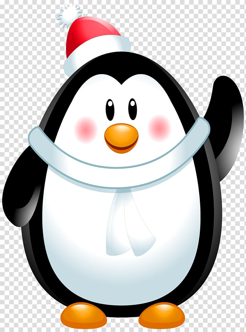Black and white penguin , Penguin , Christmas Penguin.