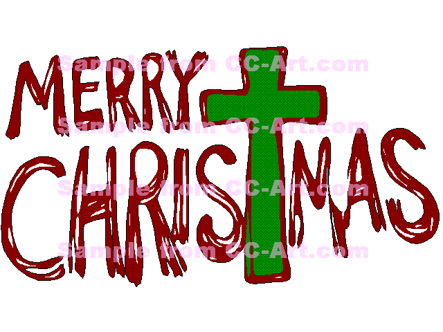 Religious Merry Christmas Clipart.