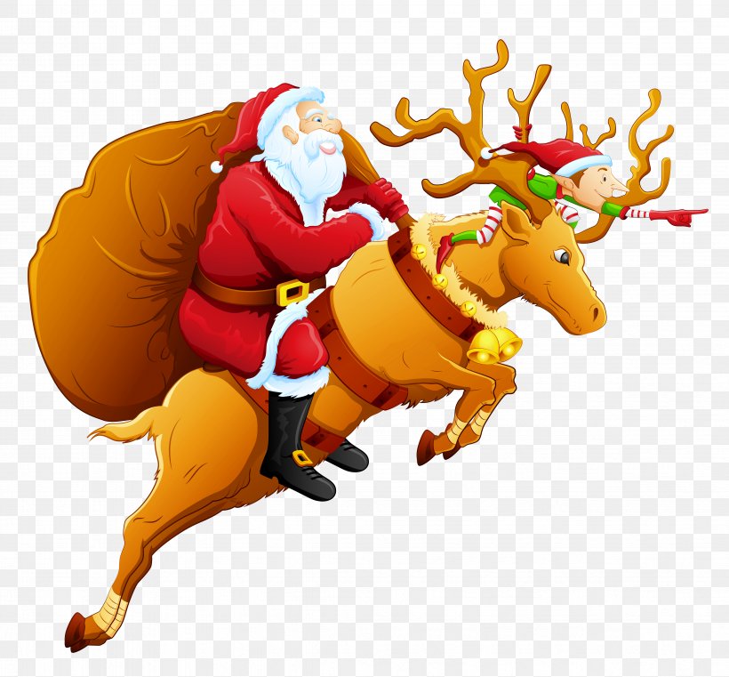 Santa Claus\'s Reindeer Santa Claus\'s Reindeer Christmas Clip.