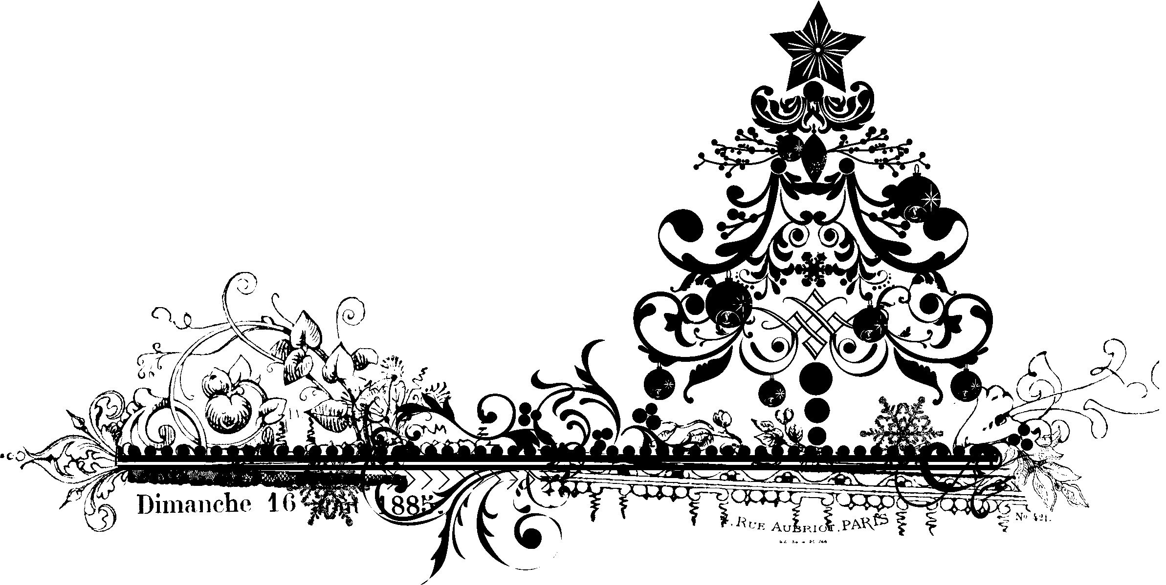 desert christmas border clipart black and white 20 free Cliparts