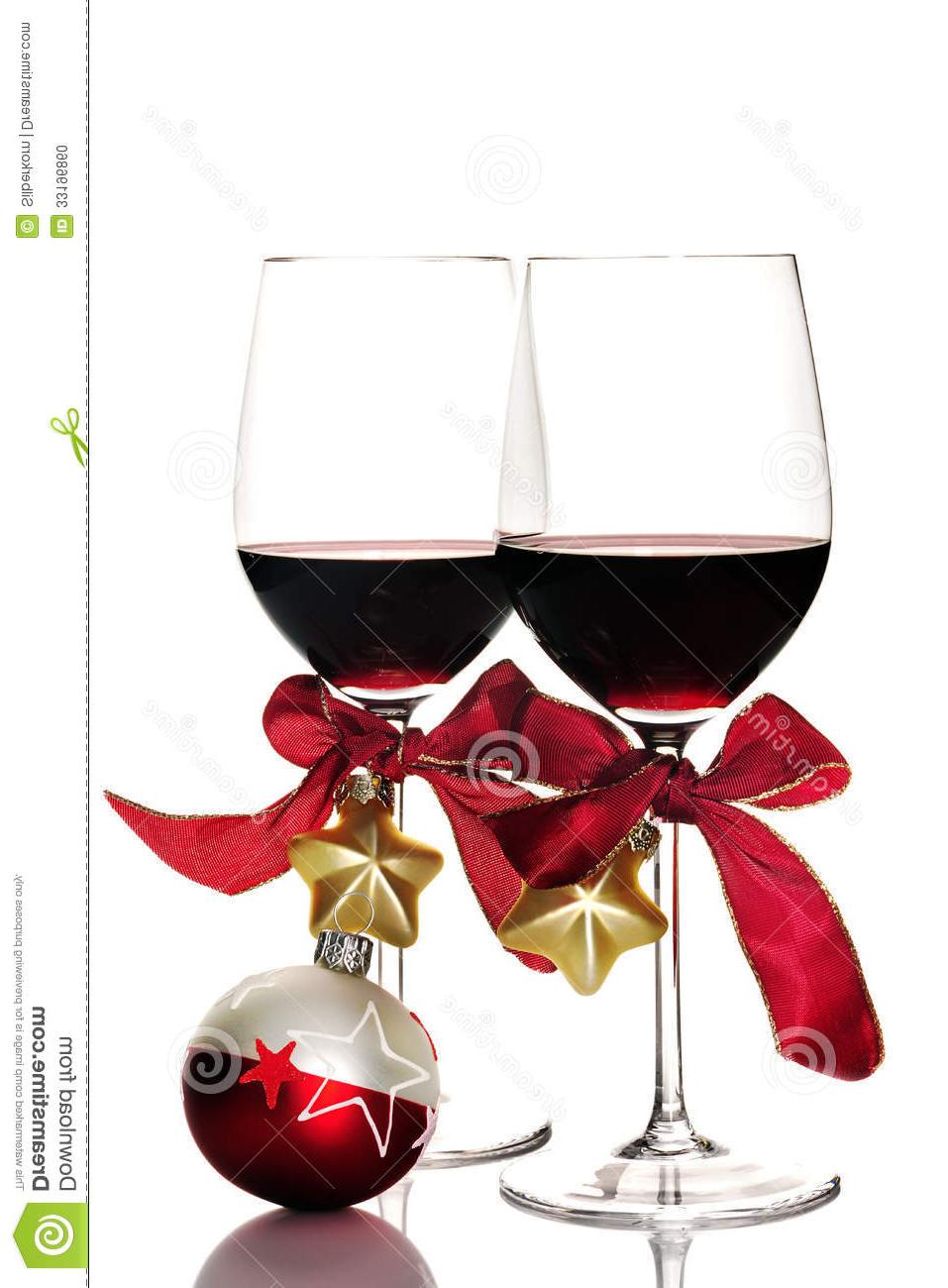 Christmas Wine Glass Clipart.