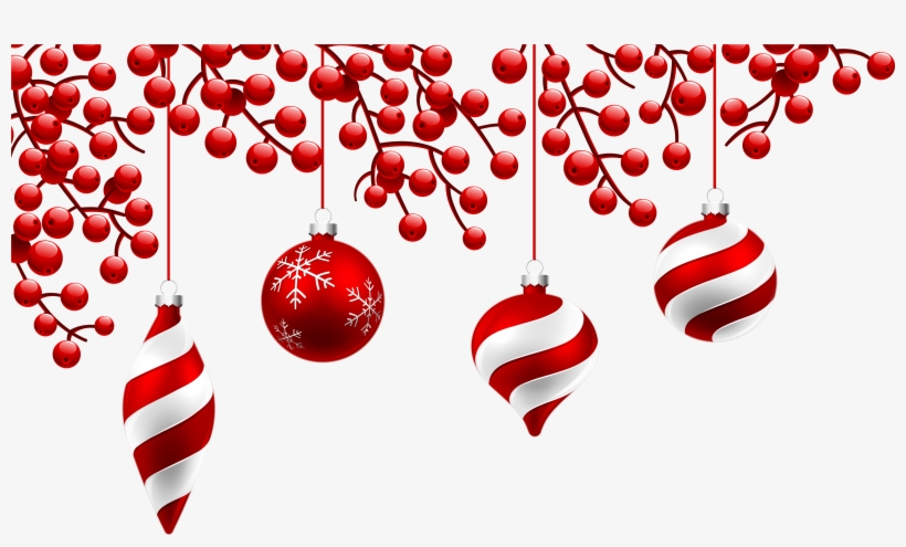 Red Christmas Decoration Png Clipart Image.