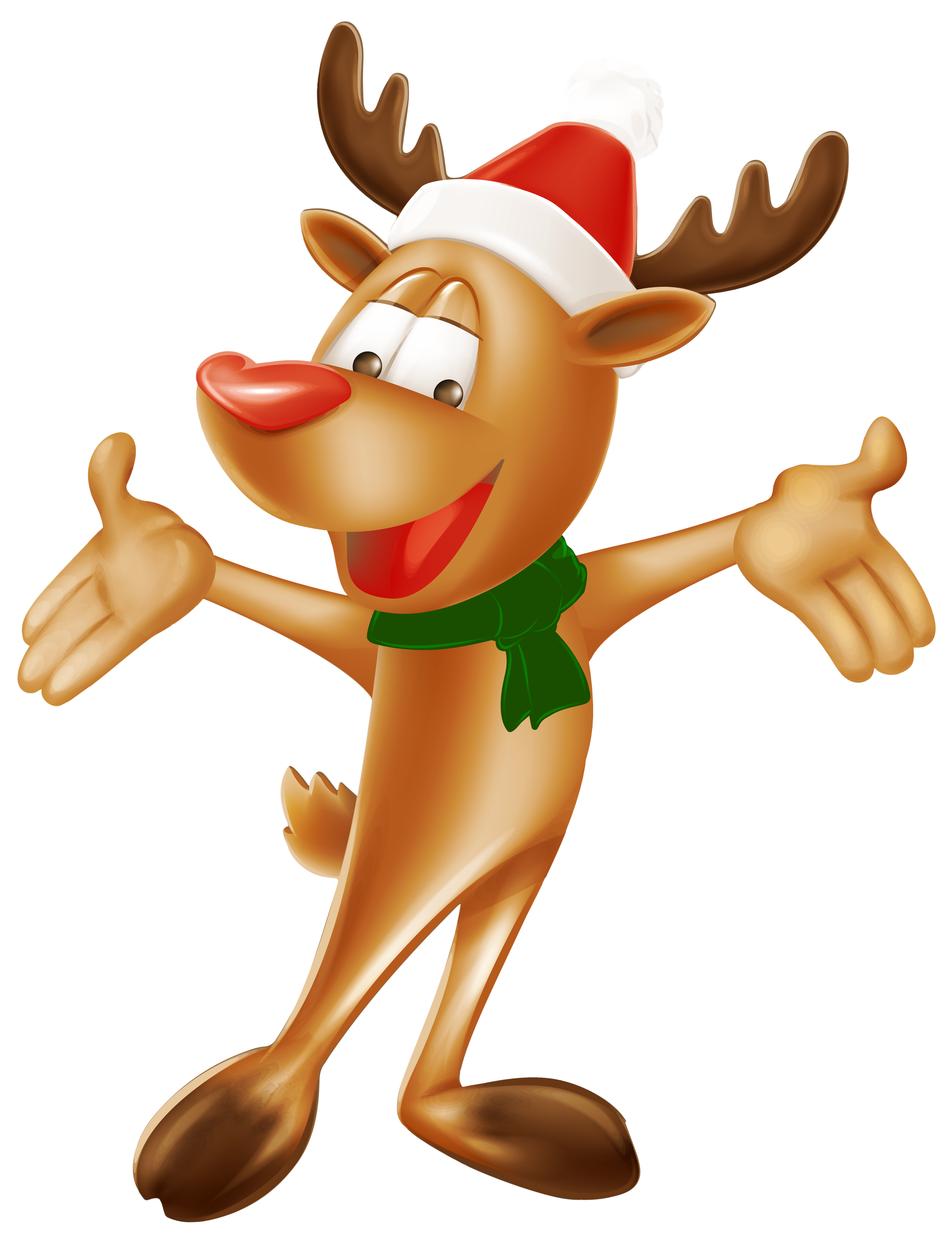 Christmas Deer PNG Clip Art Image.