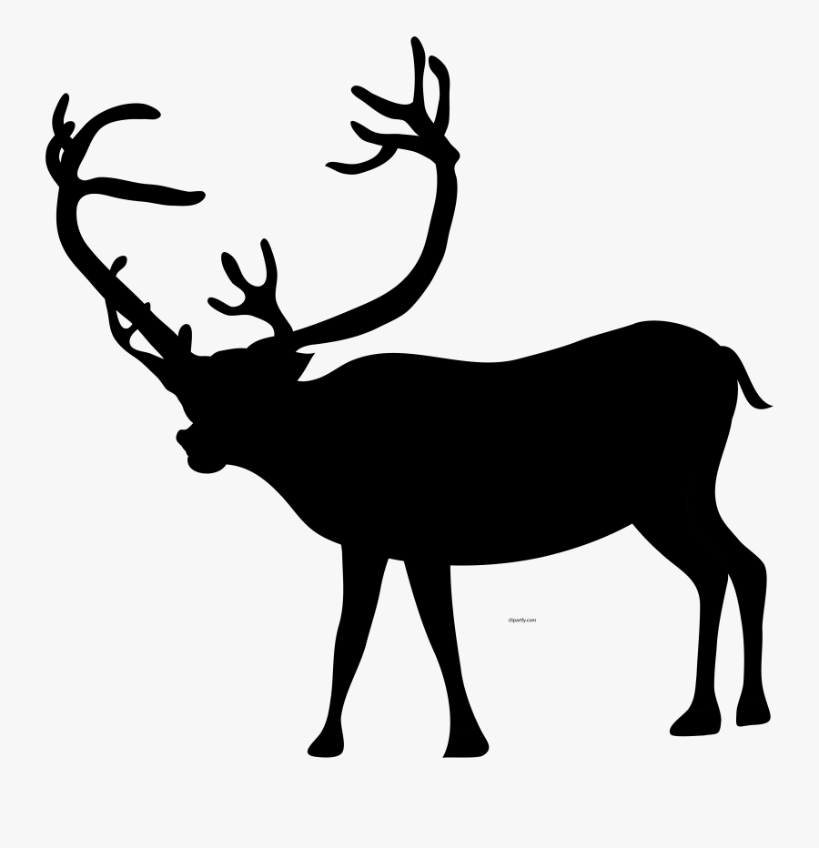 Christmas Black Color Deer Clipart Png.