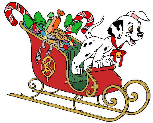 101 Dalmatians Christmas Clip Art Images.