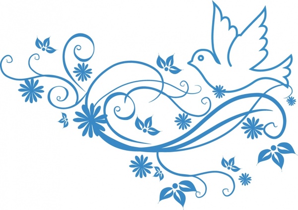 Christmas dove of peace Free vector in Adobe Illustrator ai ( .AI.