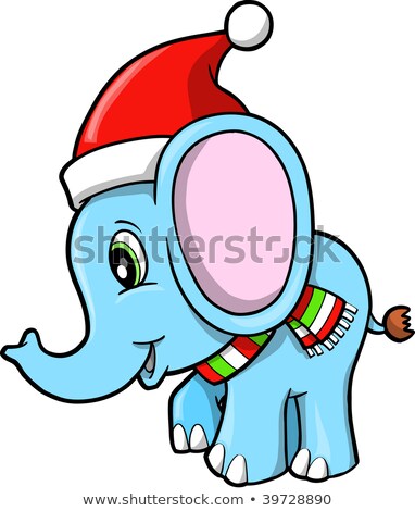 Christmas Elephant Vector Stock Vector (Royalty Free) 39728890.