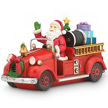 Christmas Fire Engine Clipart.